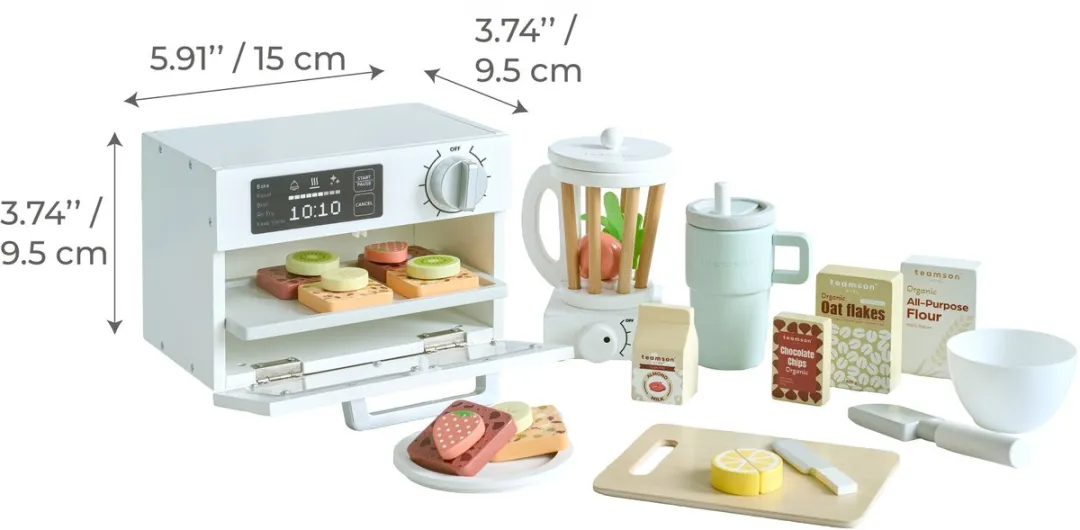 Teamson Kids Houten Speelkeuken Ontbijt Accessoires - Wit