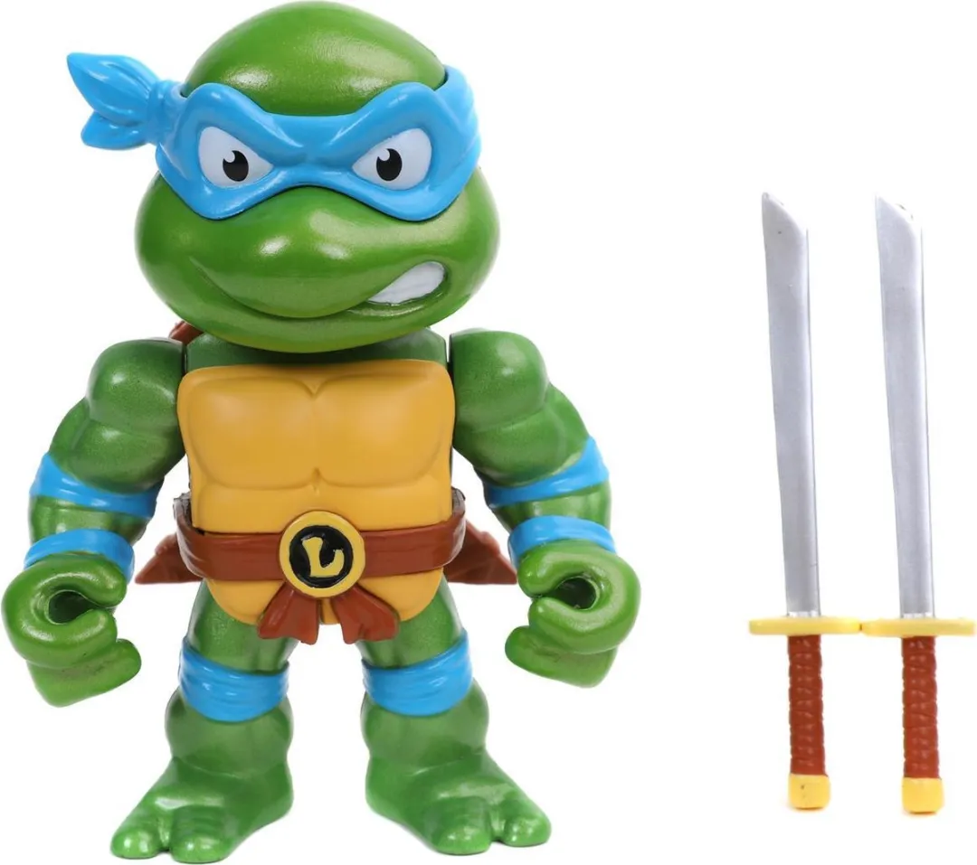 Jada Toys Leonardo Turtles Actiefiguur 4" - MPN 253283000 - Groen/Geel - afbeelding 3 van 6