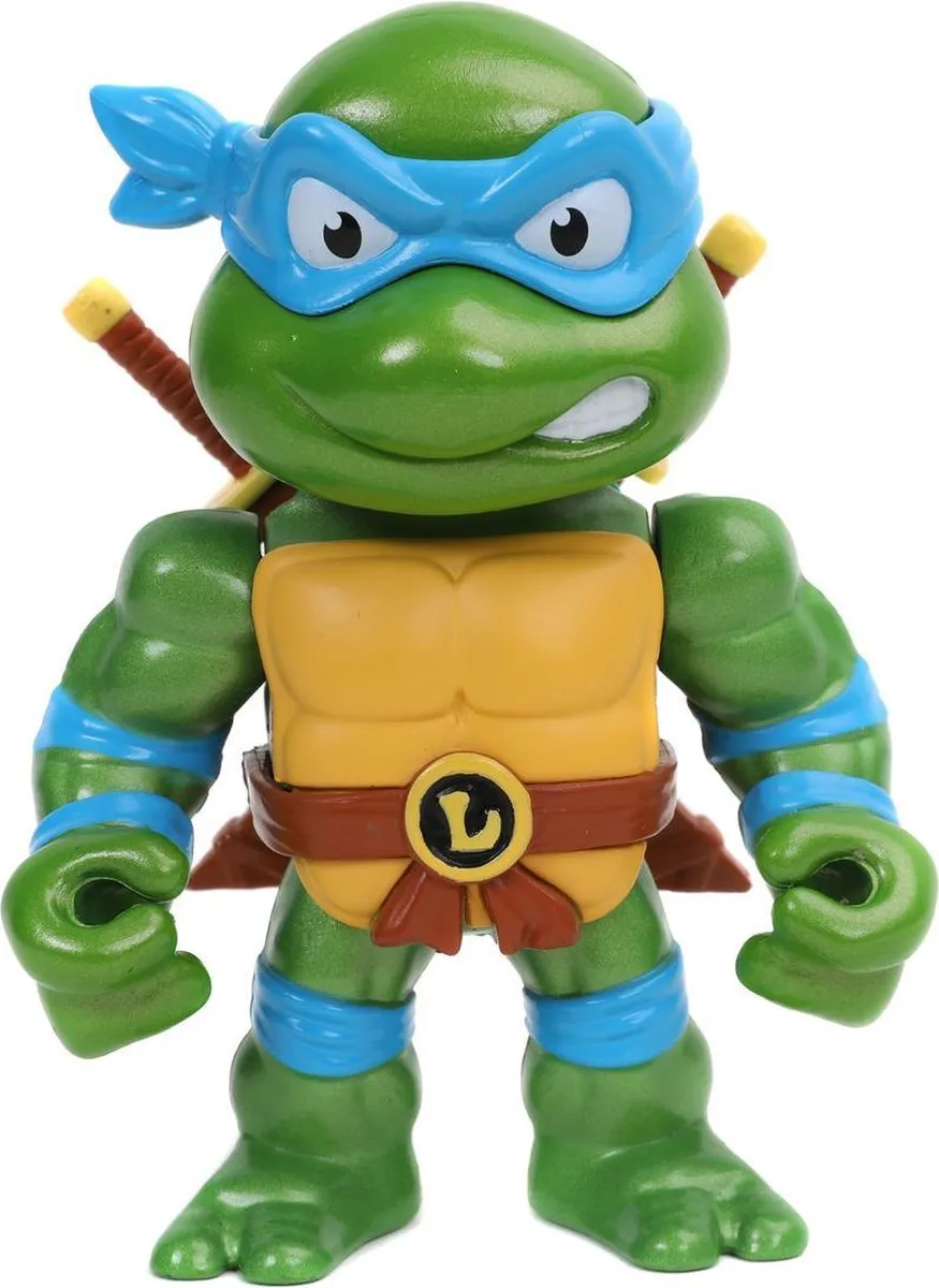 Jada Toys Leonardo Turtles Actiefiguur 4" - MPN 253283000 - Groen/Geel - afbeelding 5 van 6