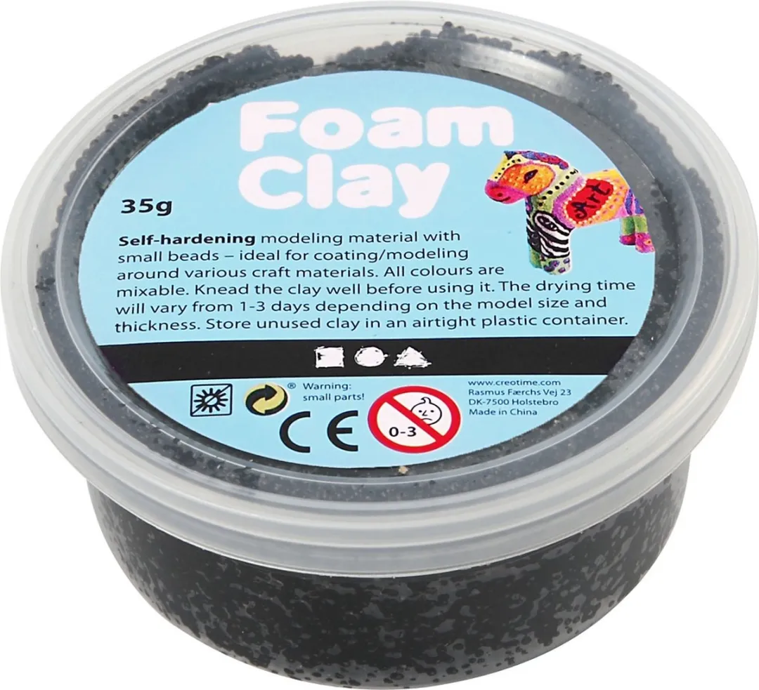 Foam Clay Boetseerklei Zwart 35g