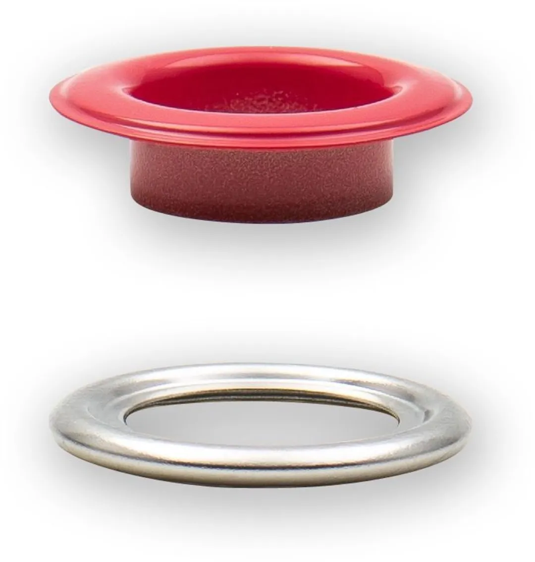 Prym Ringen met schijven 14mm - 15 Stuks - Rood