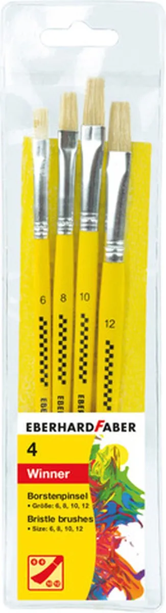 Eberhard Faber Winner Penselenset - 4 Stuks - Varkenshaar