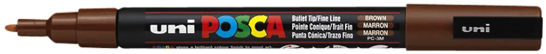 Posca PC-3M Fine Tip Verfstiften - Bruin - 6 Stuks