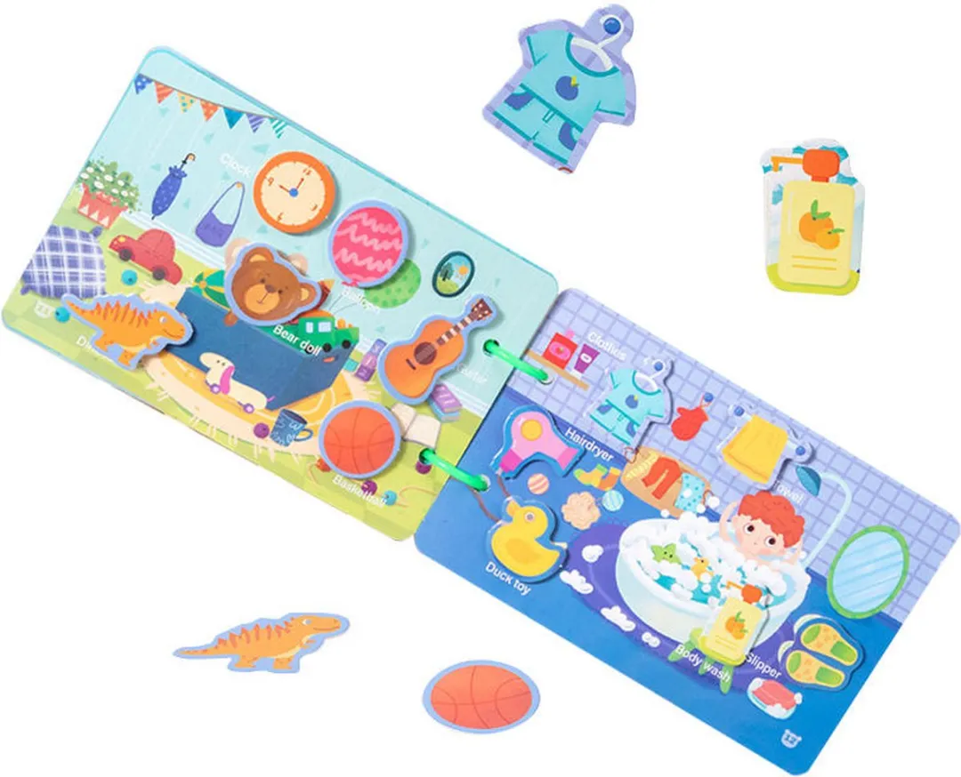 Priotoys Montessori Speelboek - Educatief Wasbaar Speelgoed - 8 Bladzijden - afbeelding 6 van 6