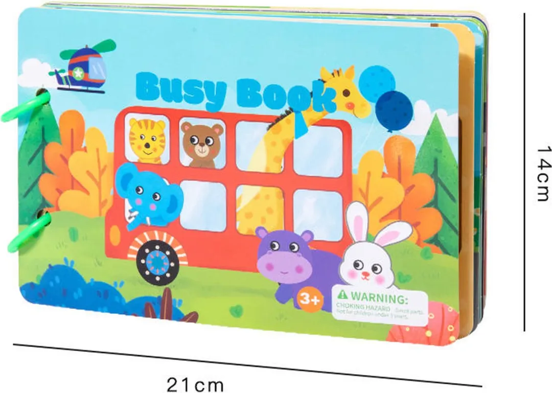 Priotoys Montessori Speelboek - Educatief Wasbaar Speelgoed - 8 Bladzijden