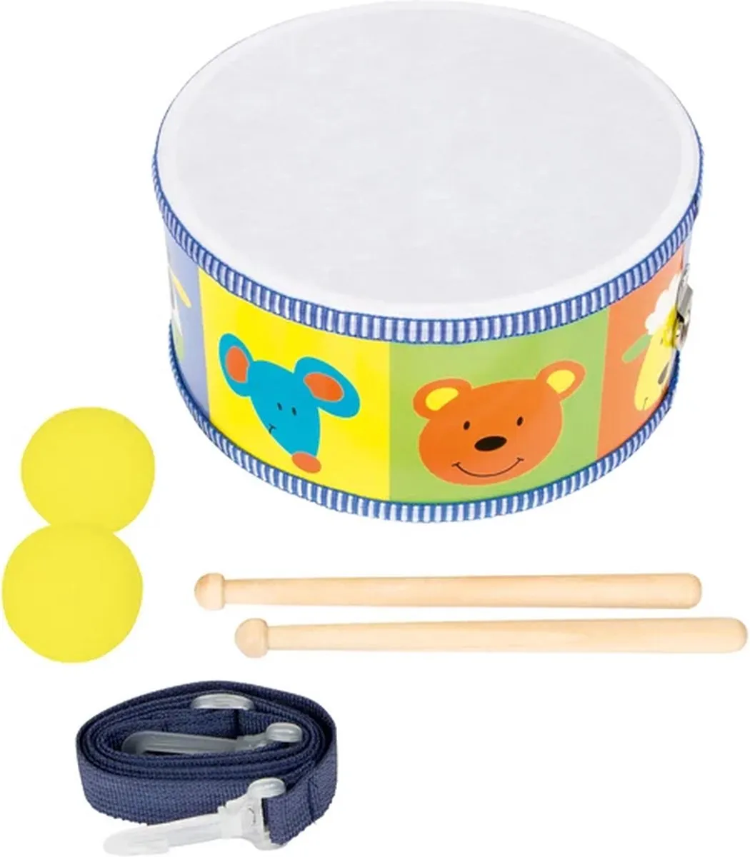 Small Foot Houten Trommel Dieren met Stokken 3315 - Multicolor