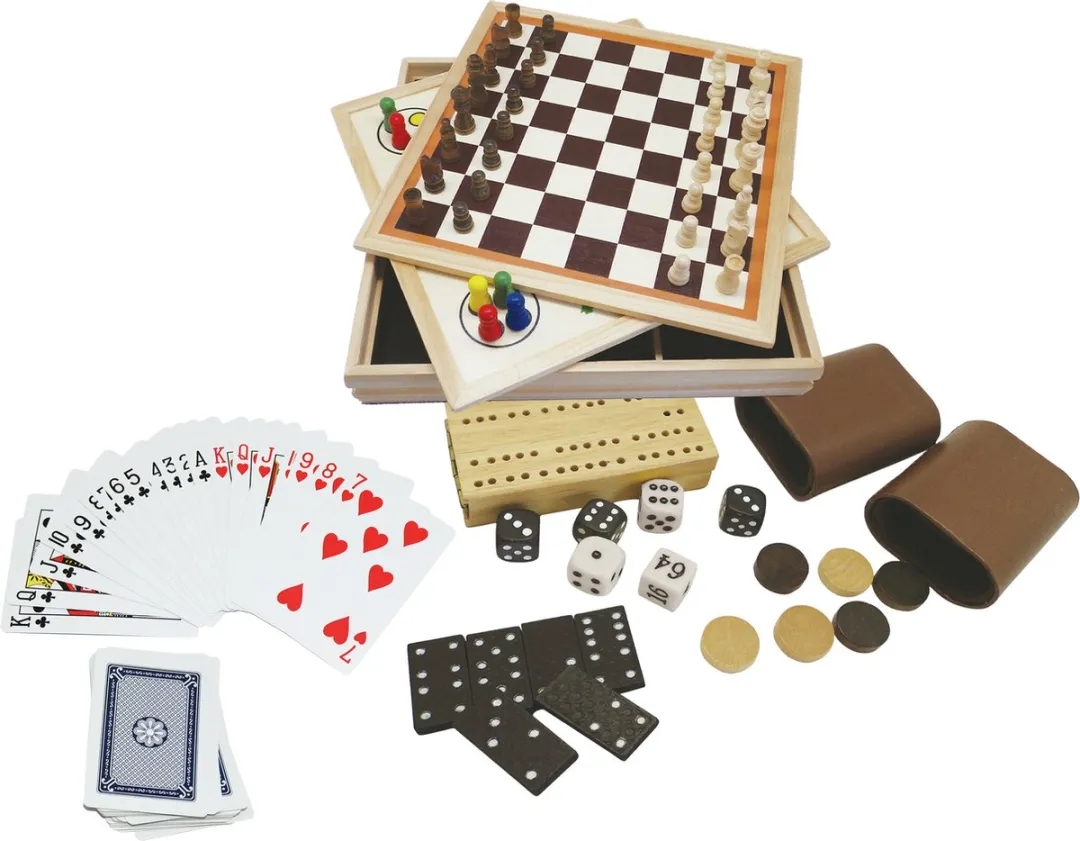 Clown Games 9-in-1 Spellendoos Hout - 2008103 - afbeelding 6 van 6