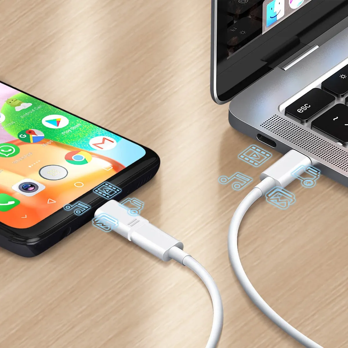 Samsung USB-C naar Micro USB Adapter - 3 Stuks Wit - afbeelding 3 van 6