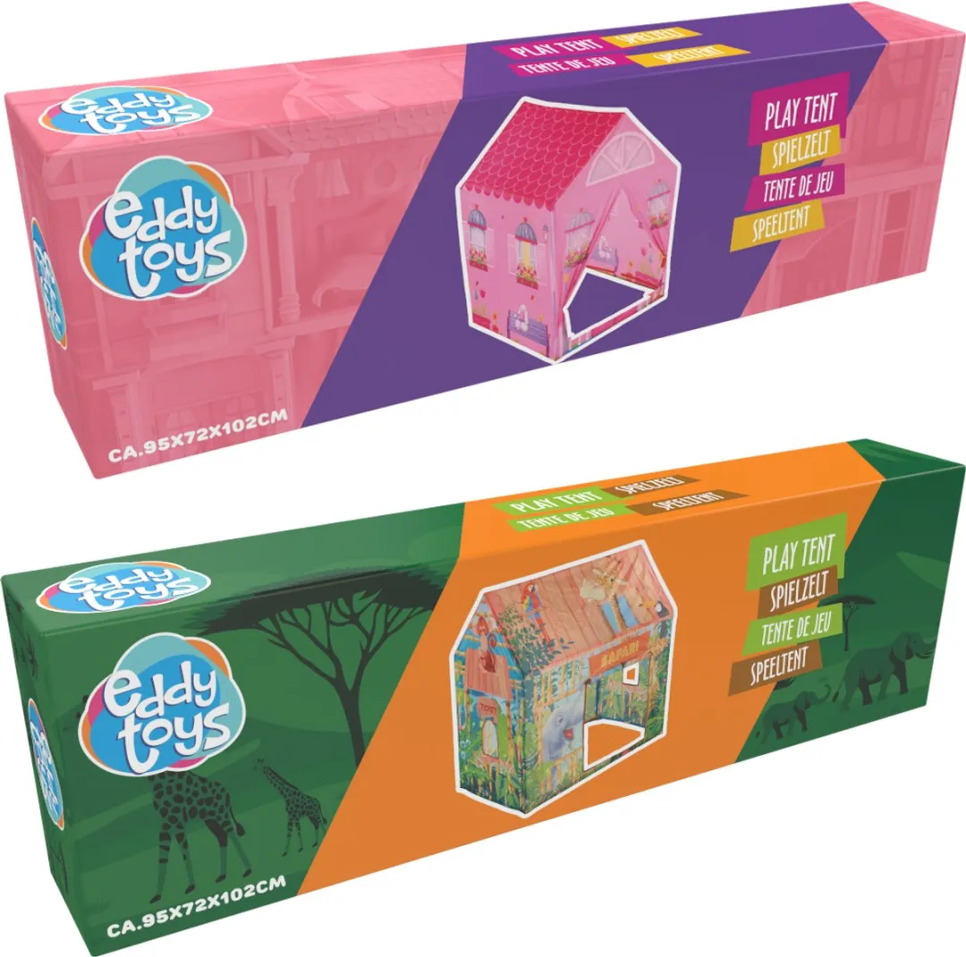 Eddy Toys Speeltent 95x72x102cm - Huis Thema - Meerkleurig