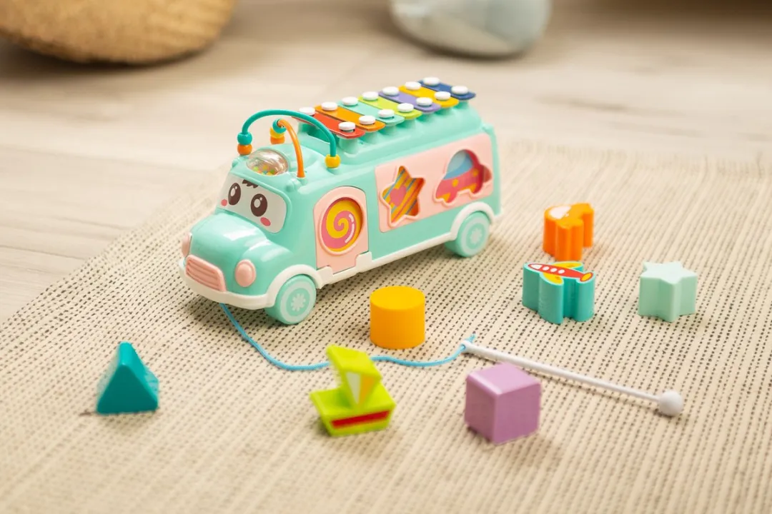 Toyz Harrie de Cimbaalbus - Xylofoon 18+ Maanden - Blauw
