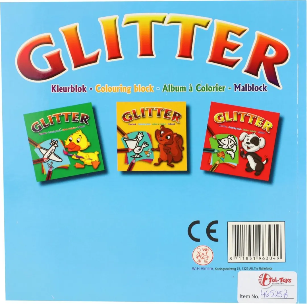 Toi-Toys Kleurboek Glitter Meisjes 40 Pagina's - Blauw