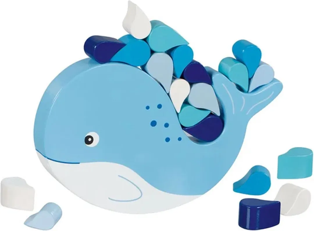 Goki Balancerende Walvis Evenwichtsspel 21-delig - 16x15x2,5cm