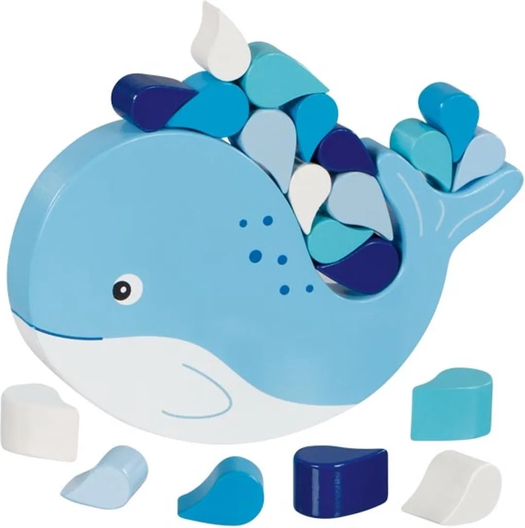 Goki Balancerende Walvis Evenwichtsspel 21-delig - 16x15x2,5cm