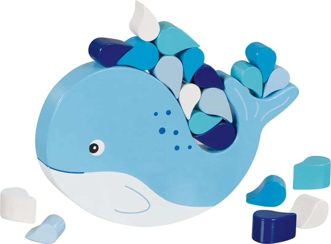 Goki Balancerende Walvis Evenwichtsspel 21-delig - 16x15x2,5cm