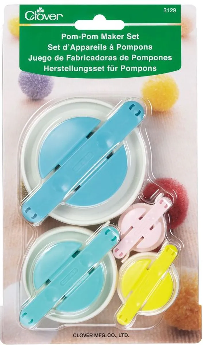 Clover Pom-Pom Maker Set - 4 Maten