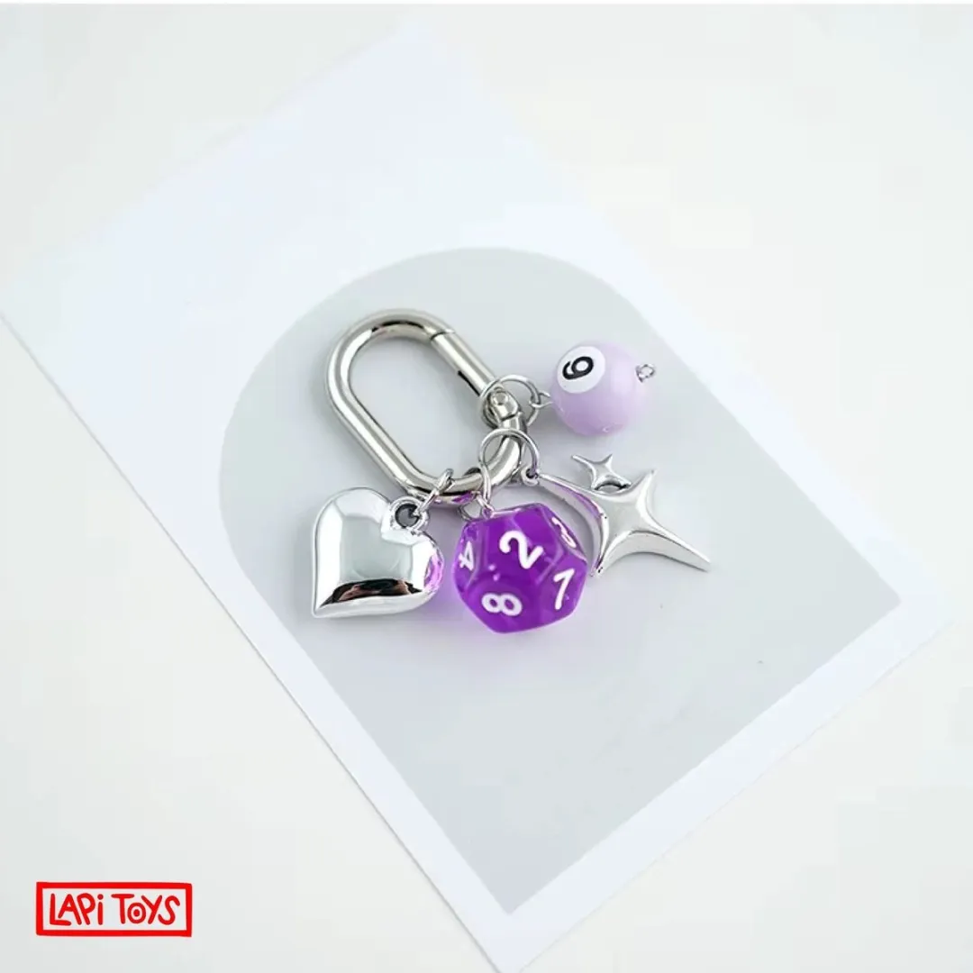 Lapi Toys Carabiner Sleutelhanger - Dobbelsteen - Metaal - Groen