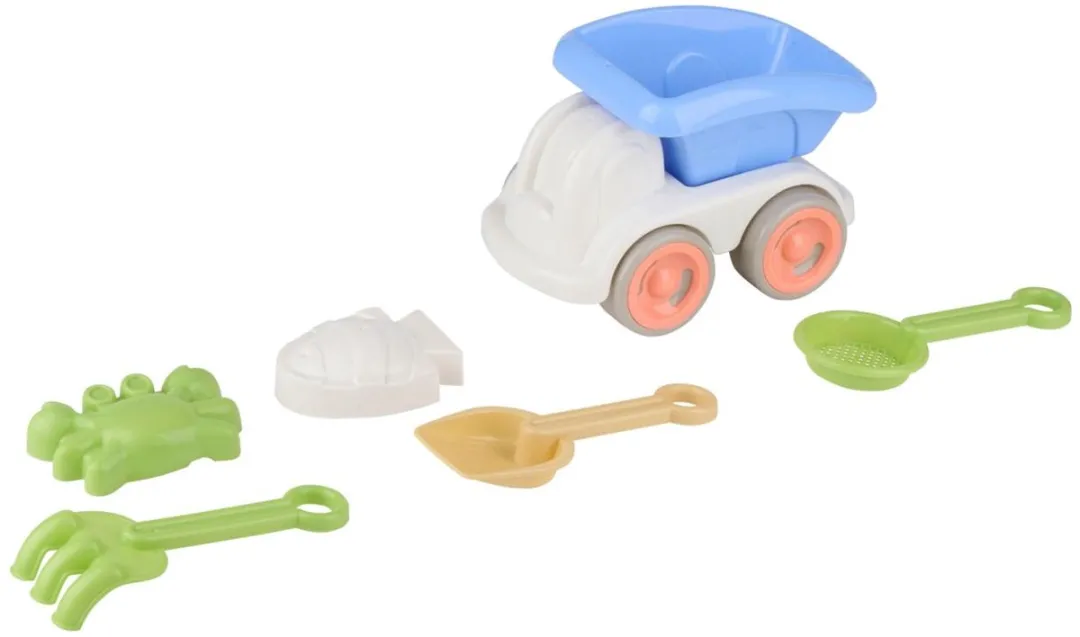 Eddy Toys Strand Speelgoed Vrachtwagen Set 6-delig - Groen