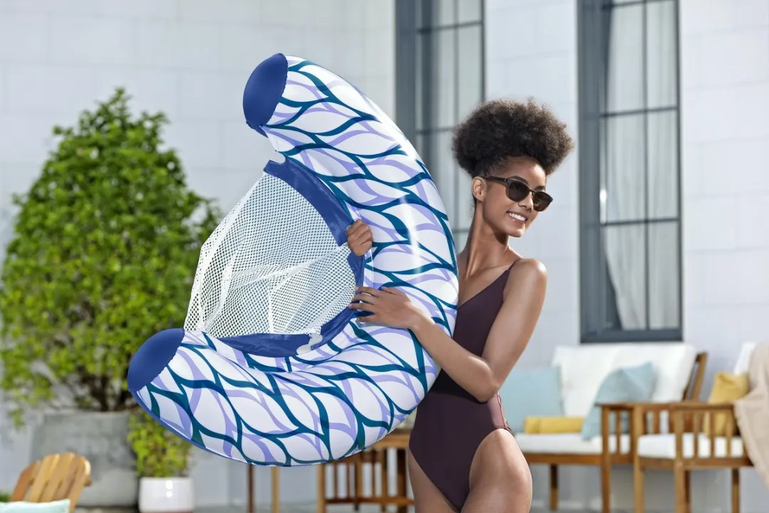 Bestway Summer Sway Noodle Chair 47" Blauw/Wit