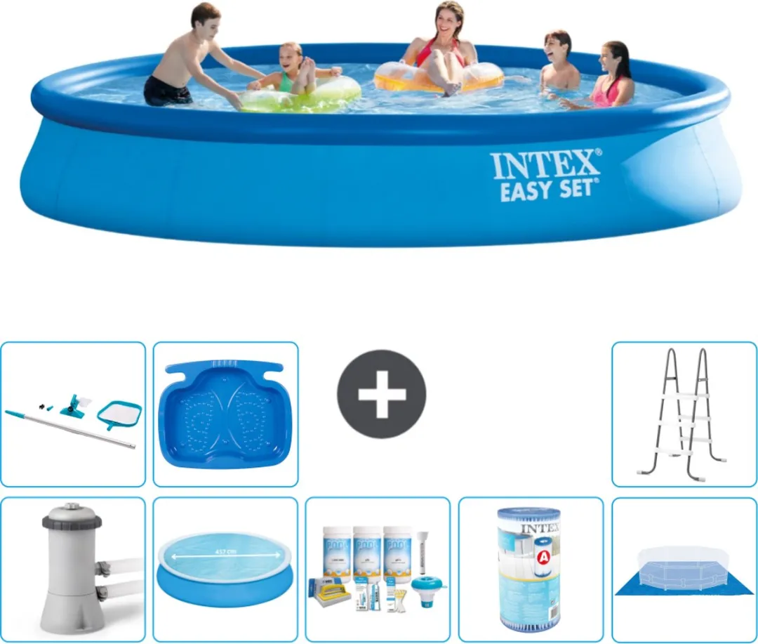 Intex Easy Set Zwembad 457x84cm - Blauw - 9792L