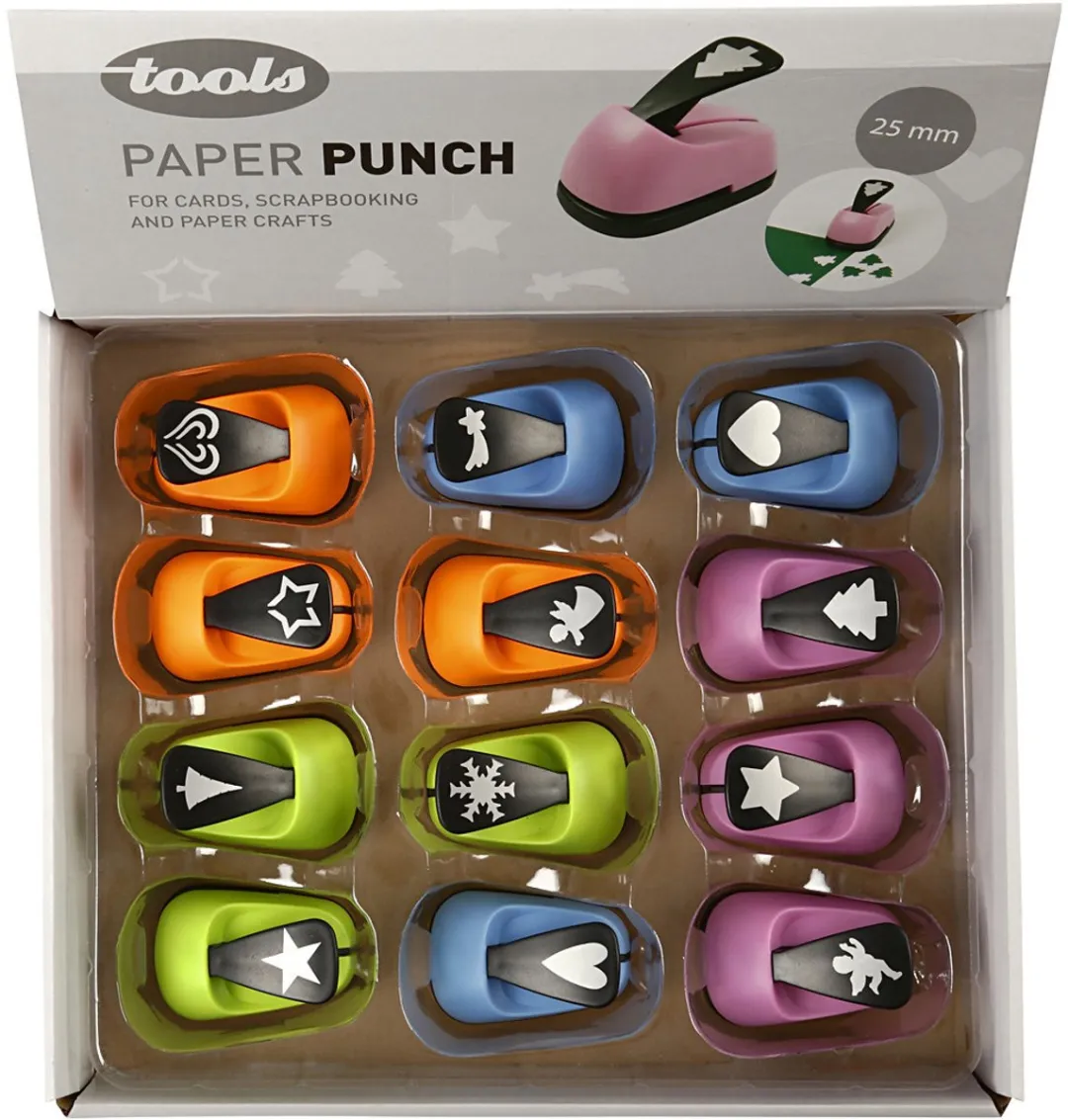 Creativ Company Kerst Prikker 25mm Multicolor - 12 Stuks