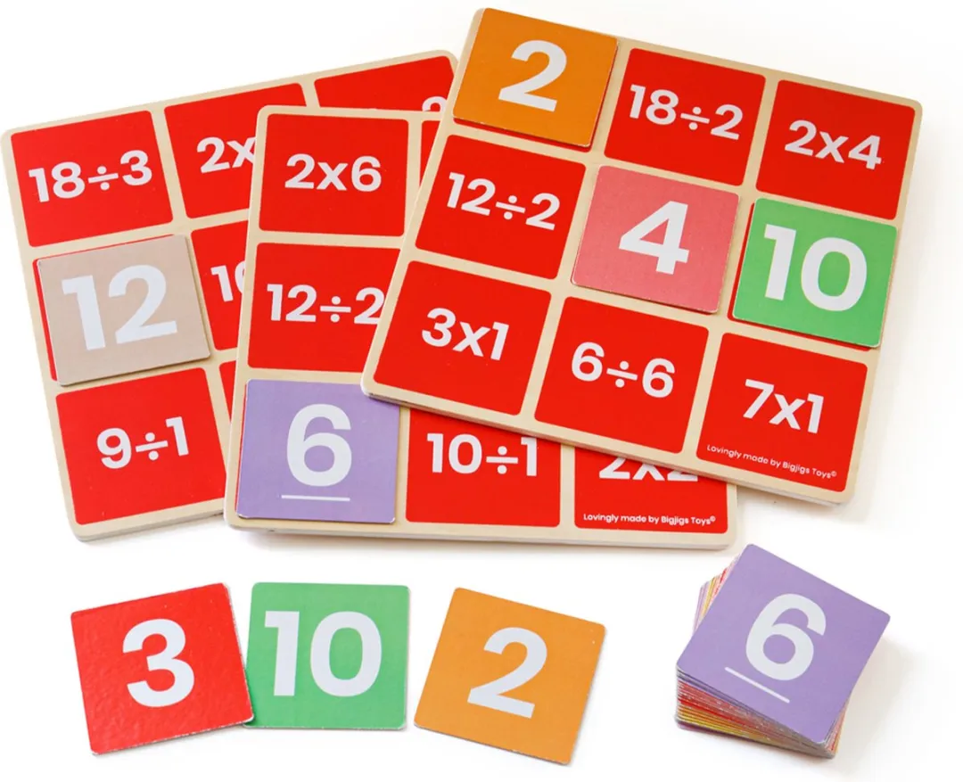 BIGJIGS Wiskunde Bingo Vermenigvuldigen & Delen