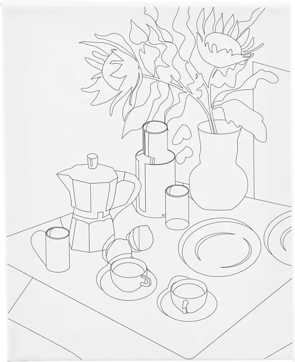 Creativ Company Schildercanvas Ontbijttafel 24x30cm
