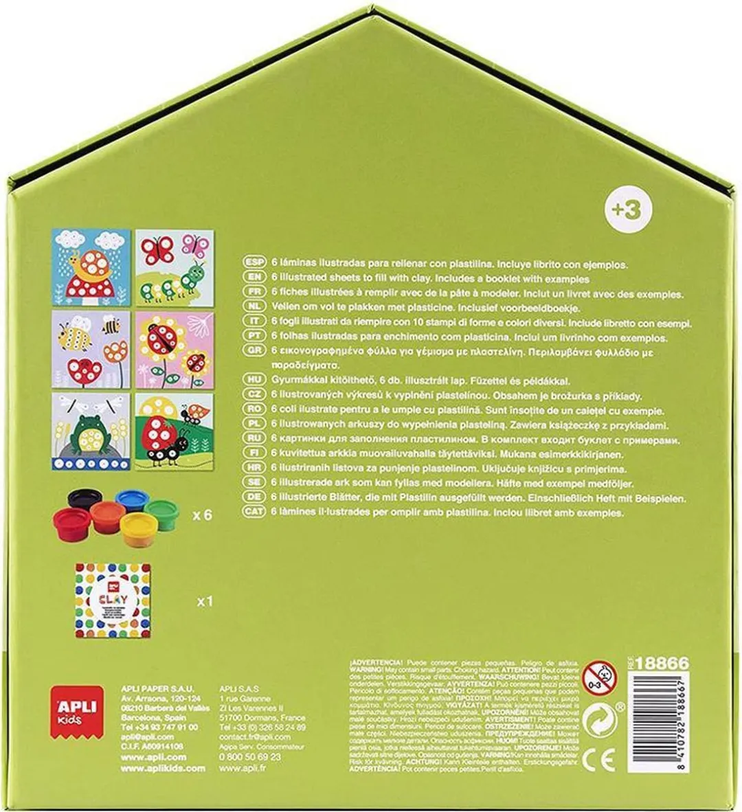 Apli Kids Mijn Eerste Klei - 6 Kleurplaten & Potjes
