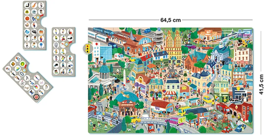 Apli Kids Zoek en Vind Puzzel Stad 104 Stuks