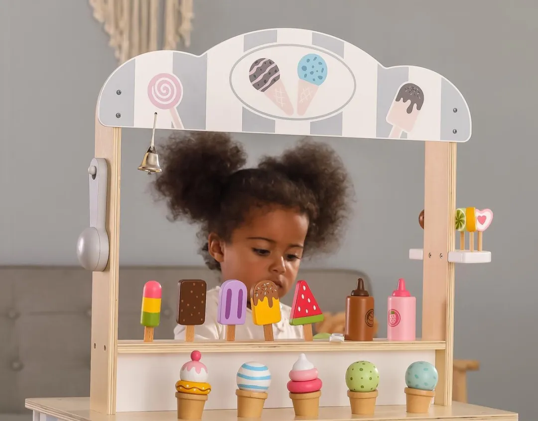 Viga Toys Mobiele Winkel IJssalon Zoetwaren 3-in-1 - Multi