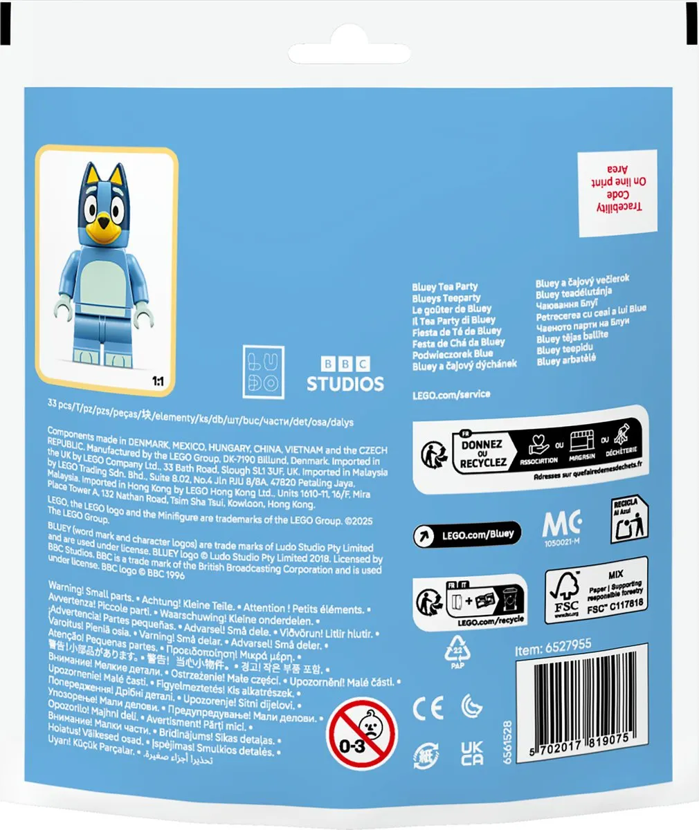 LEGO Bluey 30687 Theekransje - 33 Stukken - Meerkleurig