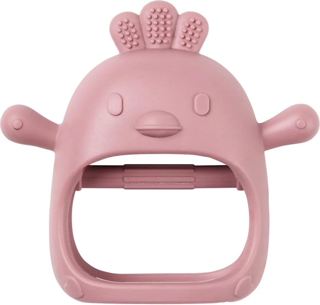 Nattou Silicone Bijthandschoen 11,5cm - Oudroze
