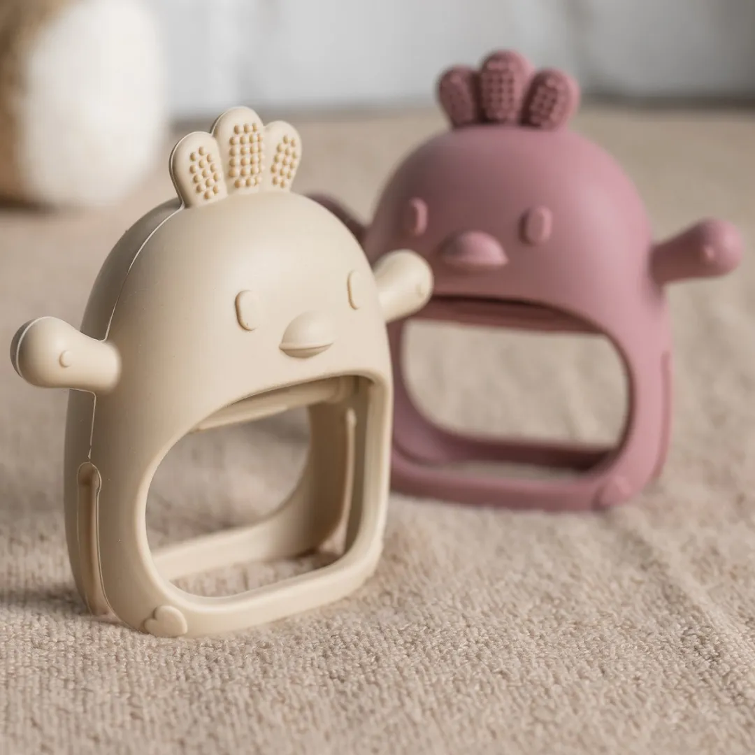 Nattou Silicone Bijthandschoen 11,5cm - Oudroze