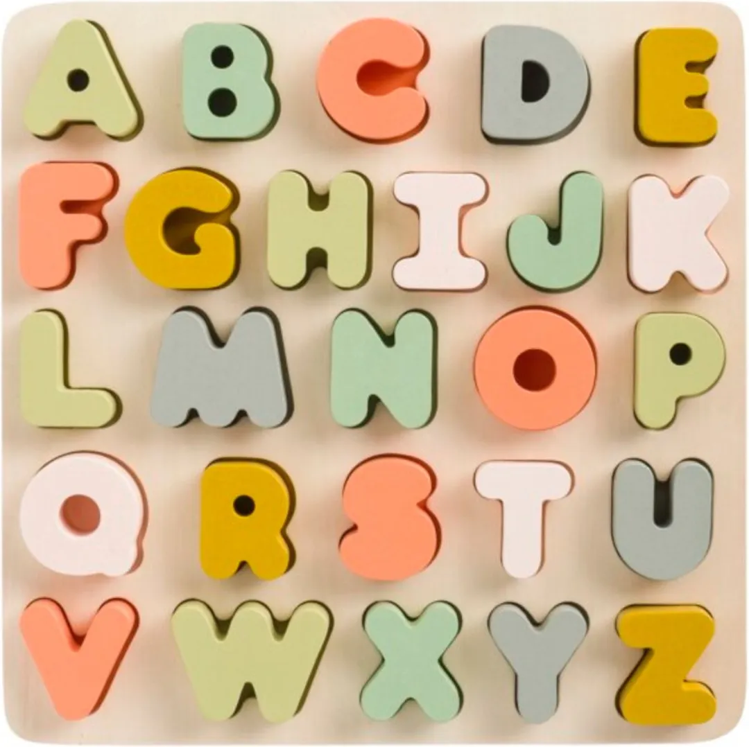 Playing Kids Houten Alfabetpuzzel 25 Stuks