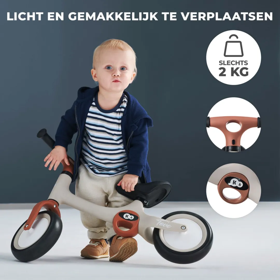 KinderKraft TOVE Loopfiets 20cm - Beige