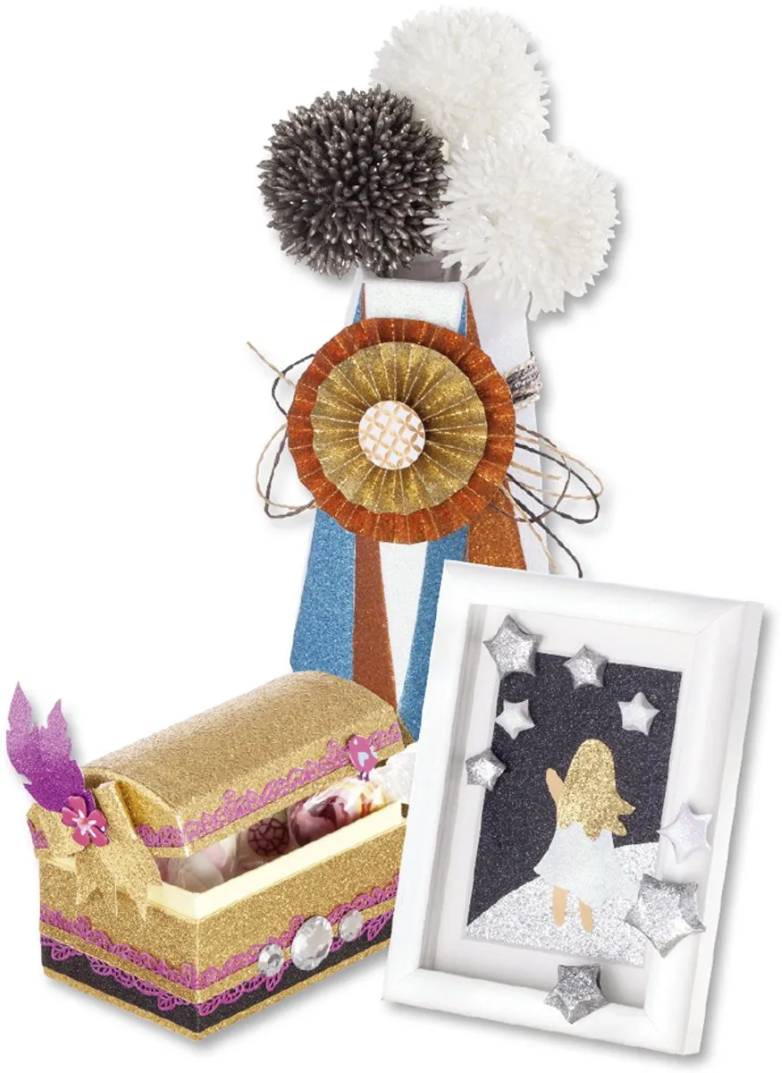 Folia Glitterpapier 23x33cm - 10 Stuks Assorti