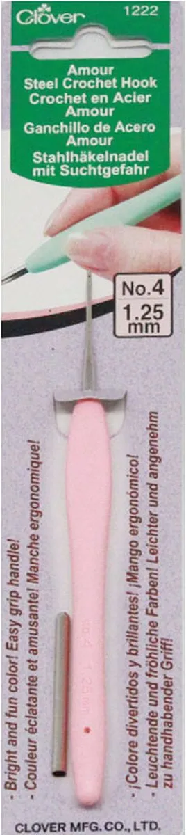 Clover Amour Haaknaald 1.25mm - 3 Stuks Multikleur