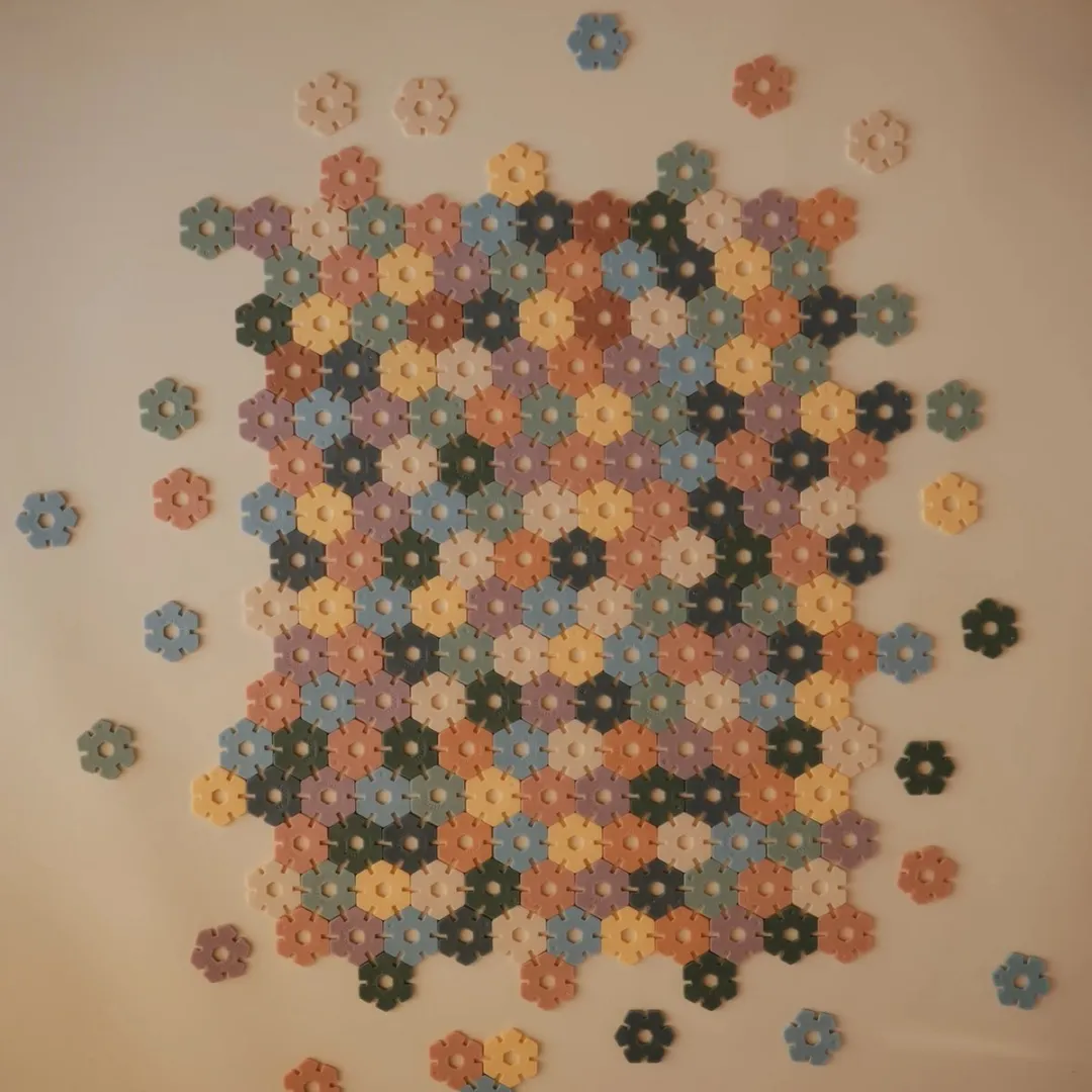 Mushie Hex Connect Building K'nex - Print - afbeelding 6 van 6