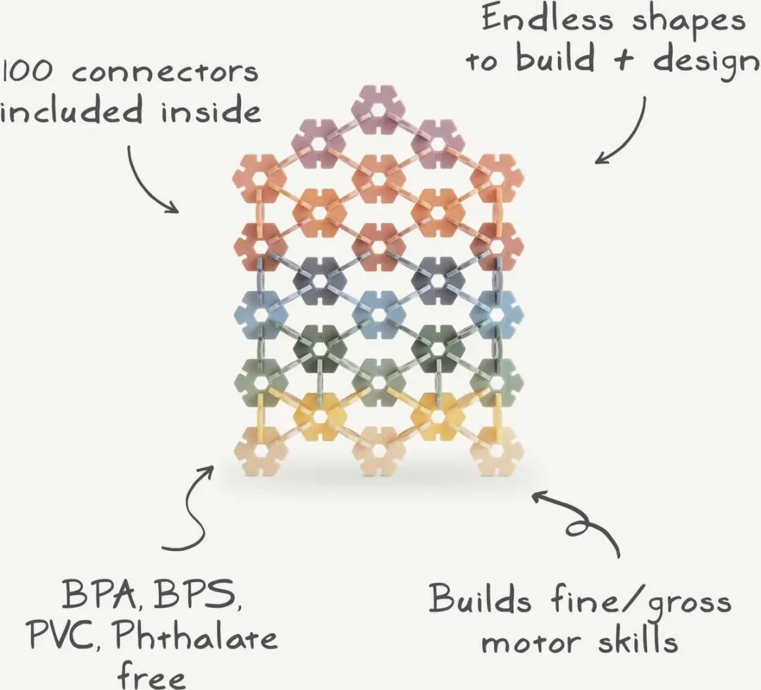 Mushie Hex Connect Building K'nex - Print