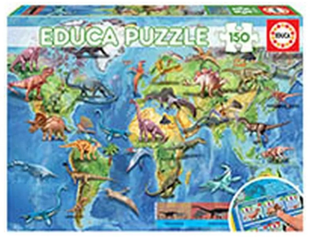Educa Dinosaur World Map Puzzel 150 Stuks