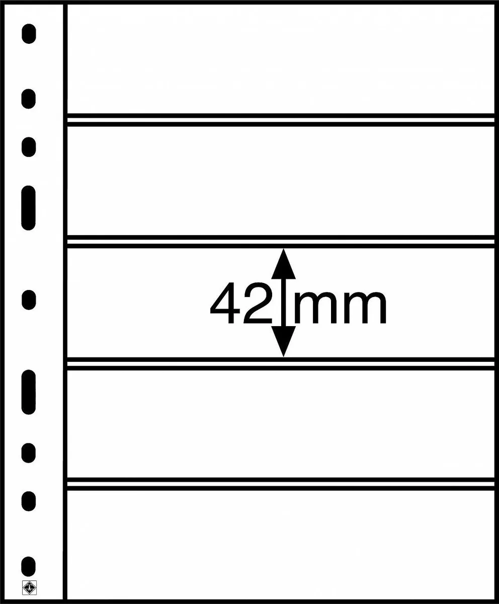 Leuchtturm Optima 5 S Opbergbladen - 10 Stuks - Zwart