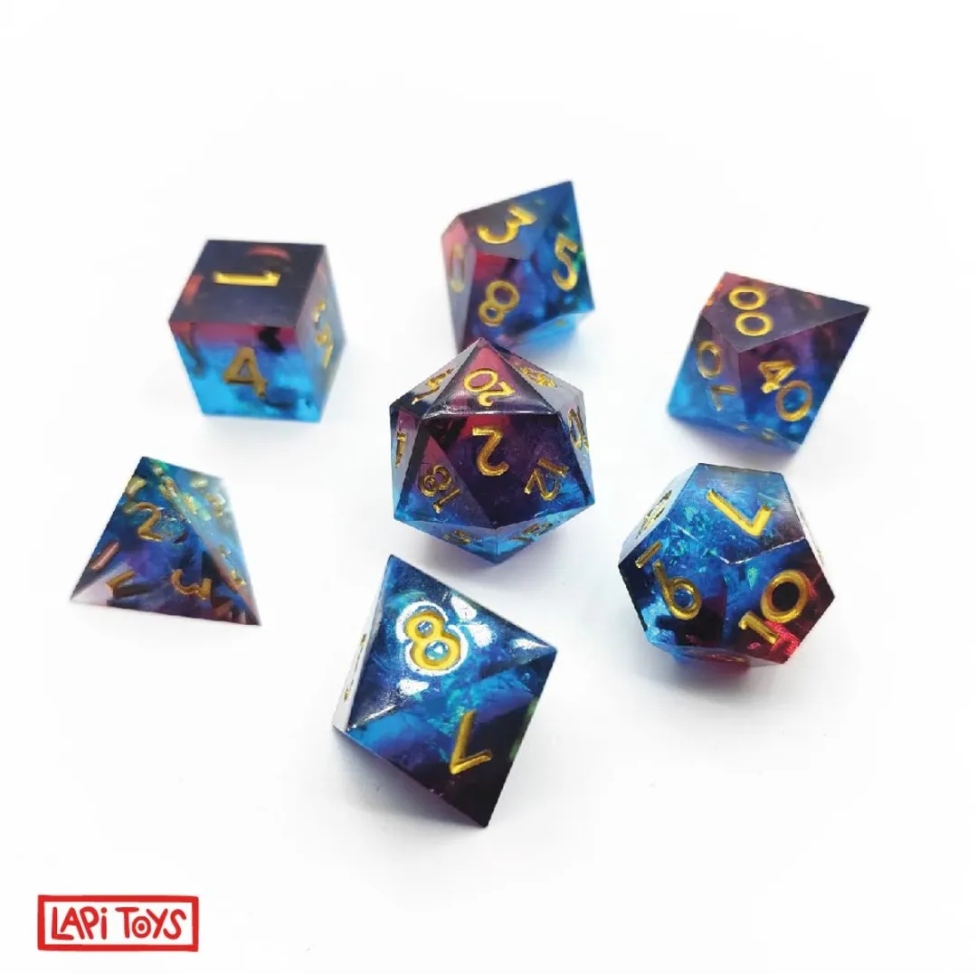Lapi Toys Dungeons & Dragons Doosset - 7 Stuks - Blauw/Rood