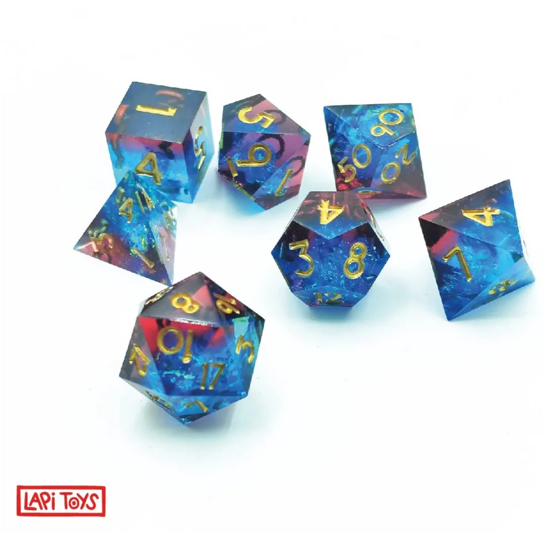 Lapi Toys Dungeons & Dragons Doosset - 7 Stuks - Blauw/Rood