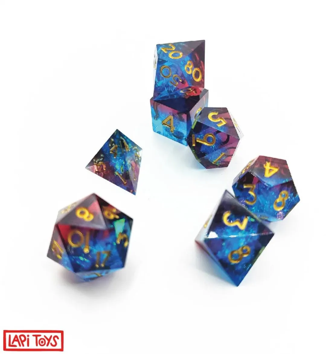 Lapi Toys Dungeons & Dragons Doosset - 7 Stuks - Blauw/Rood