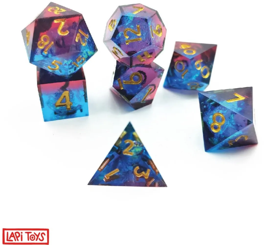 Lapi Toys Dungeons & Dragons Doosset - 7 Stuks - Blauw/Rood