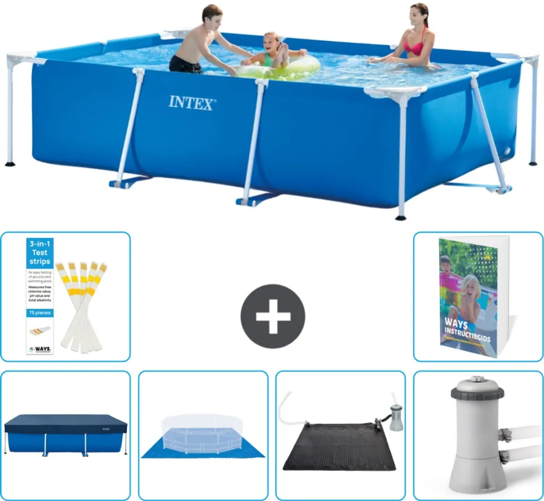 Intex Frame Zwembad 300x200x75cm Blauw - 7-delig
