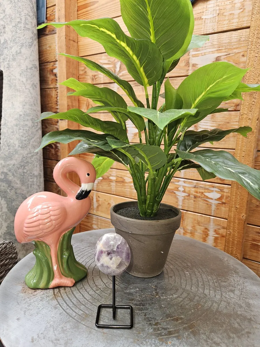 Jumbo Amethist Edelsteen op Standaard 10cm - Paars