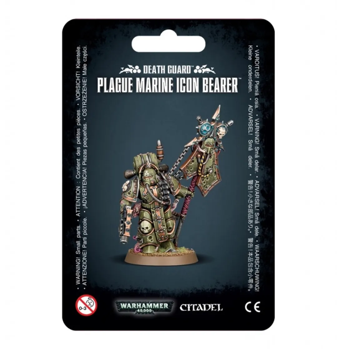 Games Workshop Warhammer 40.000 Death Guard Plague Marine Icon Bearer - afbeelding 6 van 6