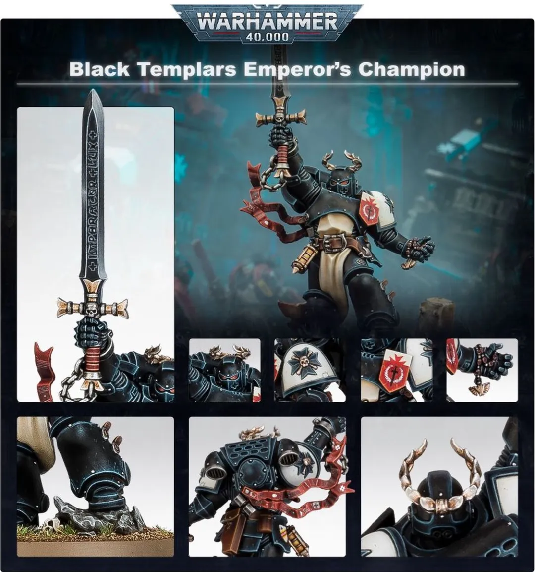 Games Workshop Space Marines Black Templars Emperor's Champion 13-delig
