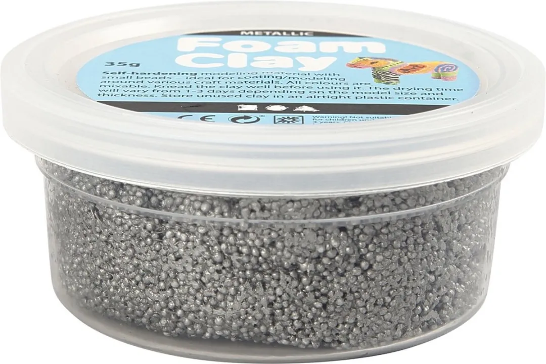 Foam Clay Boetseerklei Zilver 35g