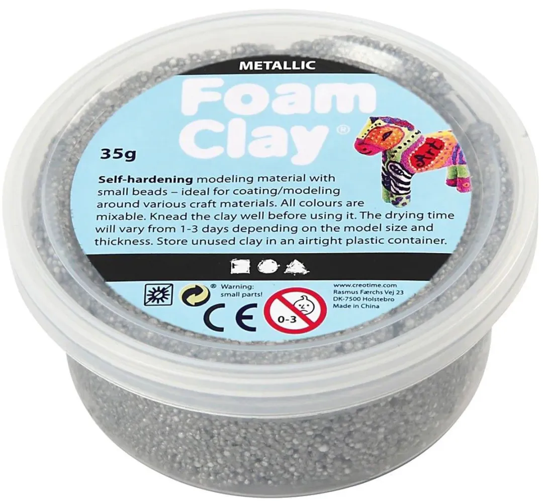 Foam Clay Boetseerklei Zilver 35g